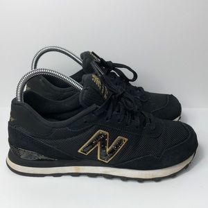 New Balance 515 Black Metallic Gold WL515HRB